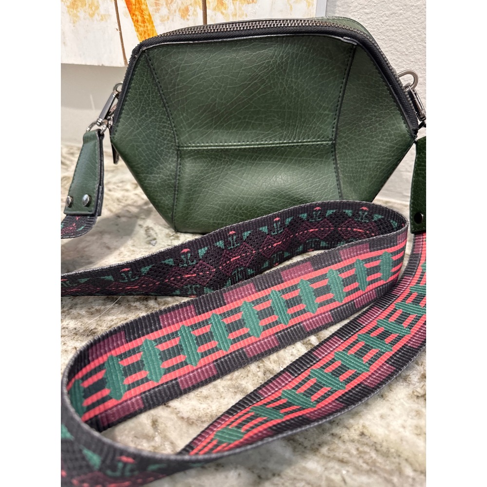 Women's Boejack Design GEO BLACK- Geometric Shoulder Bag Geode Shape Purse Green